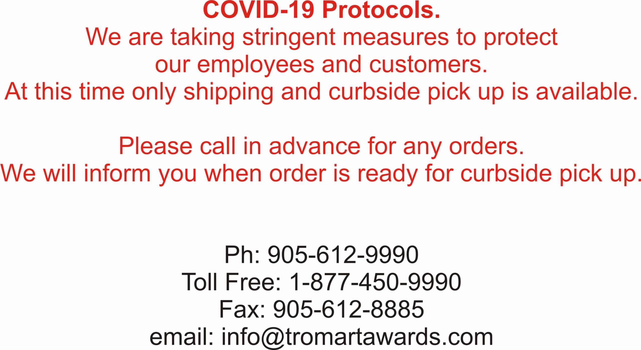 Tromart COVID Notice